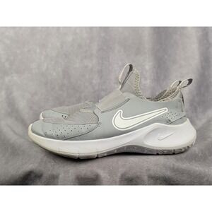 Nike Flex Runner 2 GS Wolf Grey White Slip On Kids Sneakers FN1294-001 Size 3.5Y